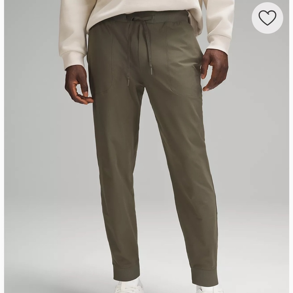 green mens lululemon ABC joggers